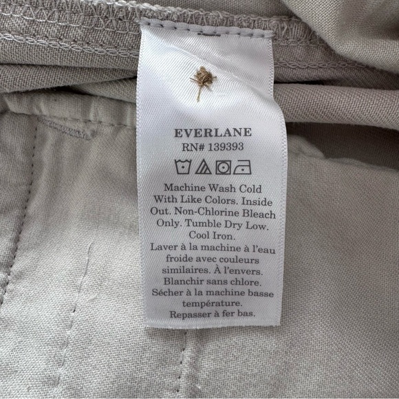 EVERLANE The Tencel Relaxed Chino Pant High Rise Beige Size 6 NEW - Picture 10 of 11